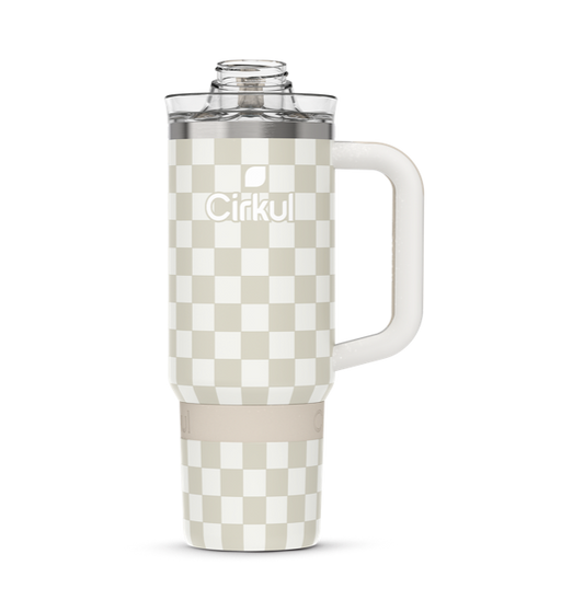 Limited Edition: 30oz. Taupe Tartan Travel StrawSip™ Tumbler - U5T8